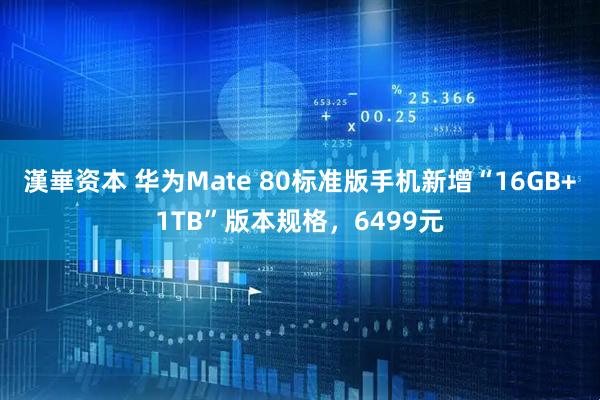 漢崋资本 华为Mate 80标准版手机新增“16GB+1TB”版本规格，6499元