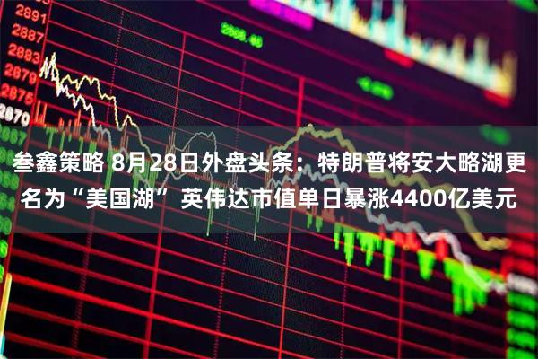 叁鑫策略 8月28日外盘头条：特朗普将安大略湖更名为“美国湖” 英伟达市值单日暴涨4400亿美元